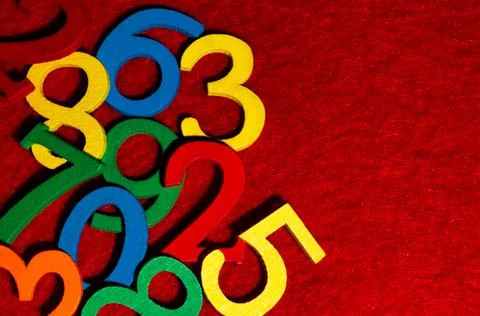 Numbers in red Stock Photos