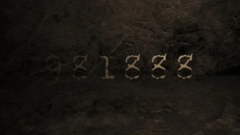 Numbers run countdown Stock Footage 72129952