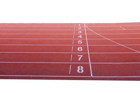 Numbers on running track Stock Photos