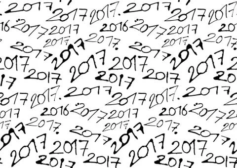 Numbers seamless pattern New Year Stock Illustration