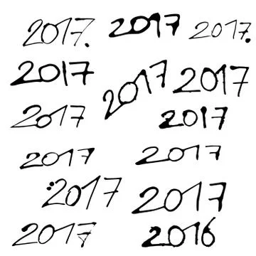 Numbers seamless pattern New Year Stock Illustration