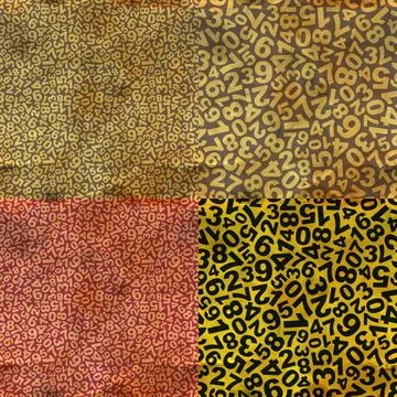 Numbers. Seamless pattern. Numbers. Seamless abstract background. Abstract... Stock Photos