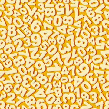 Numbers. Seamless pattern. Vector illustration Illustrazione stock