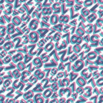 Numbers. Seamless pattern. Vector illustration Stock Illustration