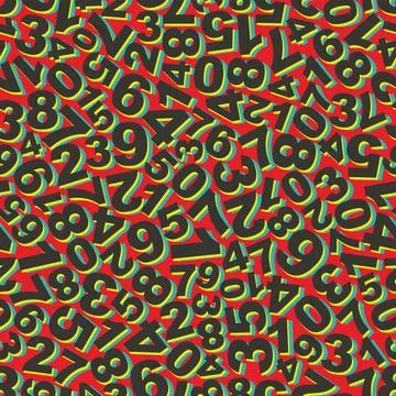 Numbers. Seamless pattern. Vector illustration. Numbers. Seamless pattern.... Stock Photos
