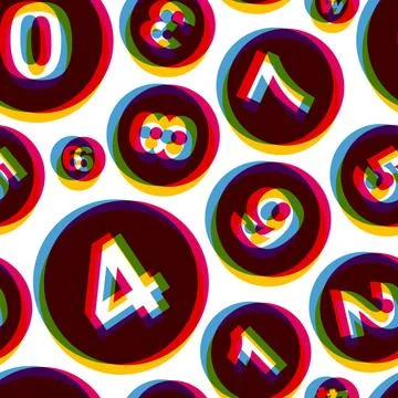 Numbers. Seamless pattern. Vector illustration. Numbers. Seamless pattern.... Stock Photos
