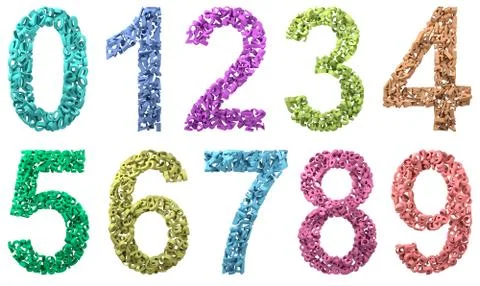 Numbers set Stock Illustration