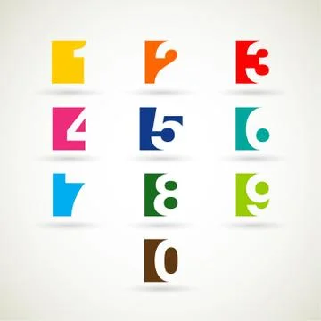Numbers set Stock Illustration