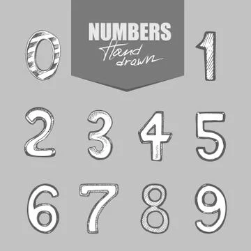Numbers set Stockillustratie