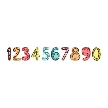 Numbers Set Illustration Stock Illustration