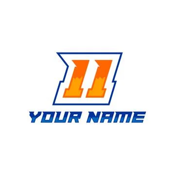 Numbers set logos with fast speed lines. Vector sport style typeface for spor Stock Illustration