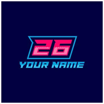 Numbers set logos with fast speed lines. Vector sport style typeface for spor Stock Illustration