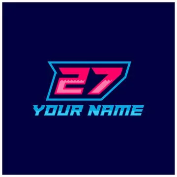 Numbers set logos with fast speed lines. Vector sport style typeface for spor Stock Illustration