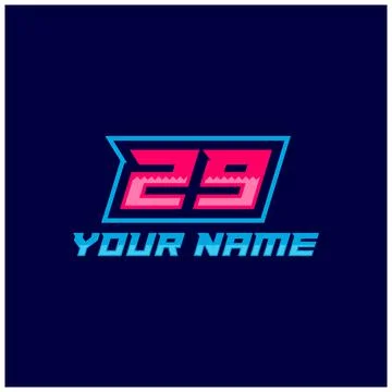 Numbers set logos with fast speed lines. Vector sport style typeface for spor Stock Illustration
