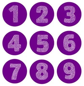 Numbers set. Vector Stock Illustration