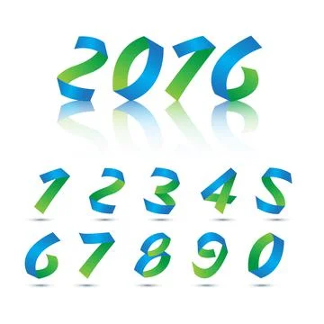 Numbers set. Vector. Stock Illustration