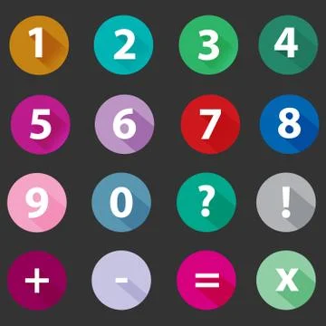 Numbers set. Vector illustration Stock Illustration