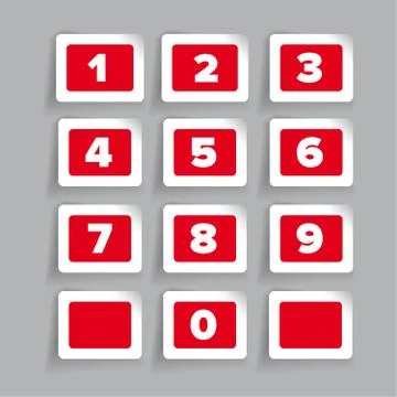 Numbers set. Vector label Stock Illustration