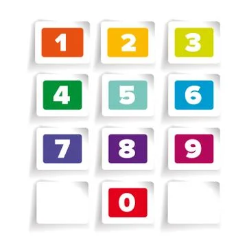 Numbers set. Vector label Stock Illustration