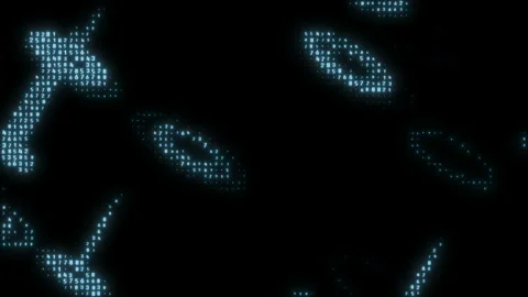 Numbers like shooting star on black background. Big data and information Stock Footage 113672009
