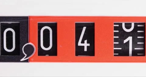 Numbers spinning in old counter Stock Footage 146928962