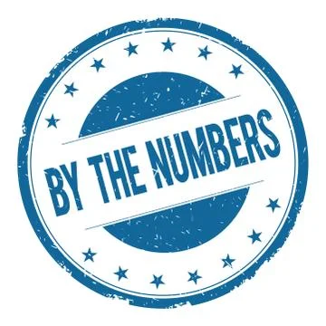 BY THE NUMBERS stamp sign Illustrazione stock