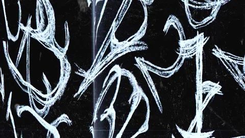 Numbers stopmotion animation white chalk on black, stopmotion Stock Footage 311694715