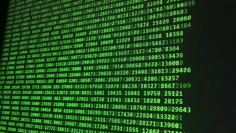 Numbers stream Video stock 76042876