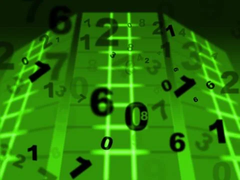 Numbers tech indicating data numeracy and college 스톡 일러스트