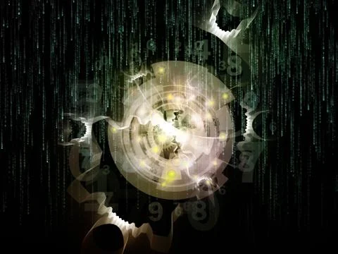 Numbers of Technology Illustrazione stock