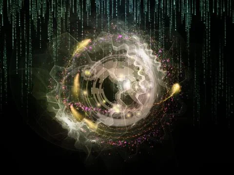Numbers of Technology 스톡 일러스트