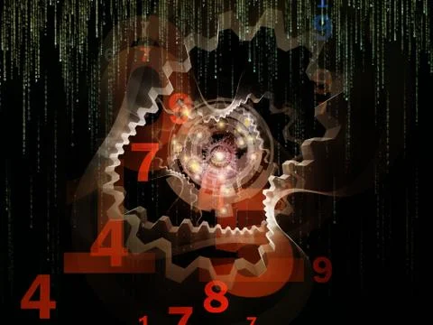Numbers of Technology 库存插图