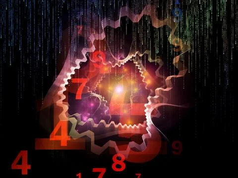 Numbers of Technology Stock Illustration