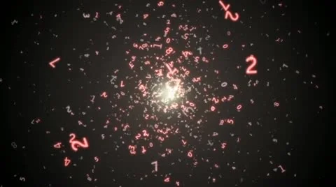 Numbers Text Logo After Effects stock