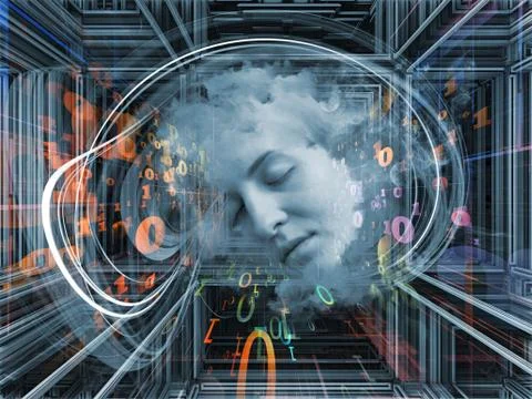 Numbers of Thinking Stock Illustration