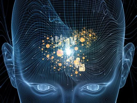 Numbers of Thought Stock Illustration
