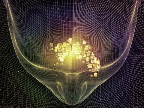 Numbers of thought Stock Illustration