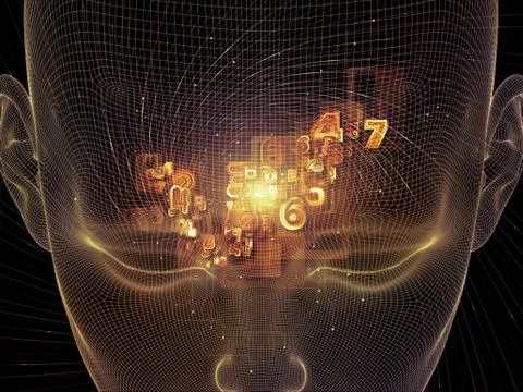 Numbers of thought 스톡 일러스트