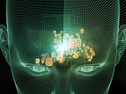 Numbers of Thought Stock Illustration