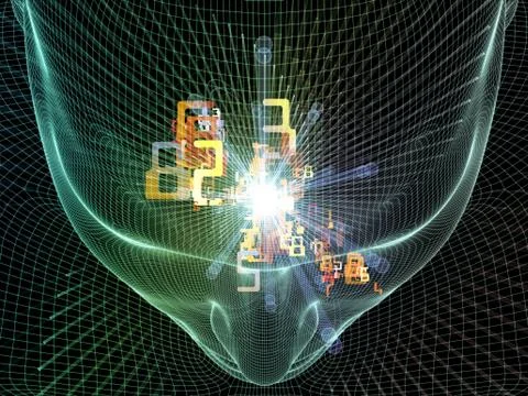 Numbers of Thought Stock Illustration