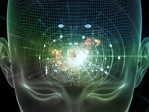 Numbers of Thought Stock Illustration