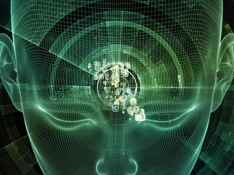 Numbers of Thought Stock Illustration