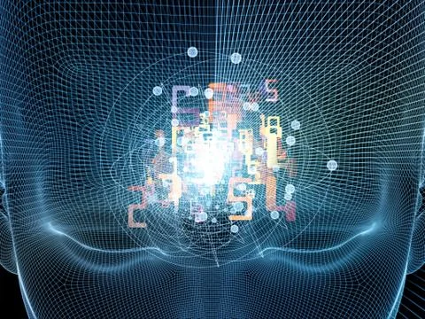 Numbers of Thought Stock Illustration