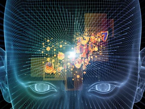 Numbers of Thought Stock Illustration