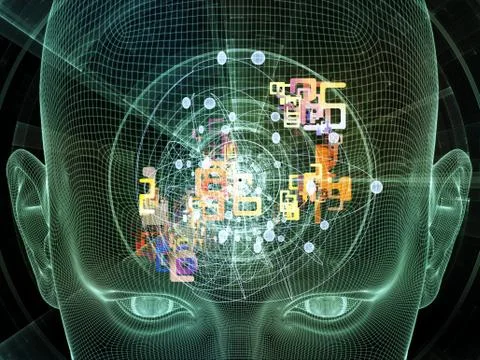 Numbers of Thought Stock Illustration