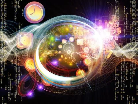 Numbers of Time 스톡 일러스트