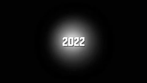 Numbers two thousand twenty second year, with white backlight, massive, anim Stock Footage 158307416