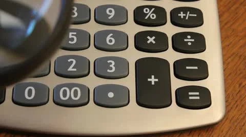 Numbers under magnifier Stock-Footage 11020313