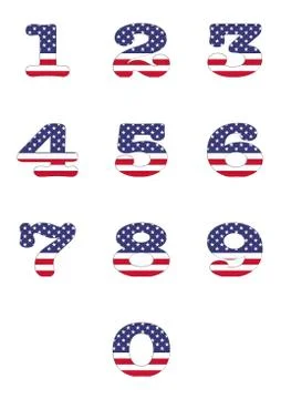Numbers usa . Stock Illustration