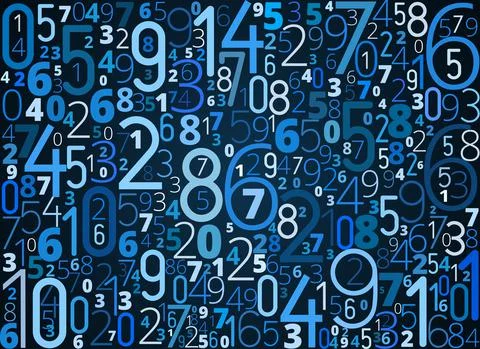 Numbers vector background Stockillustratie